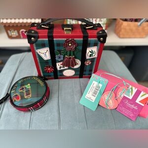 Vendula Highland Red and Green Tartan Handbag Set